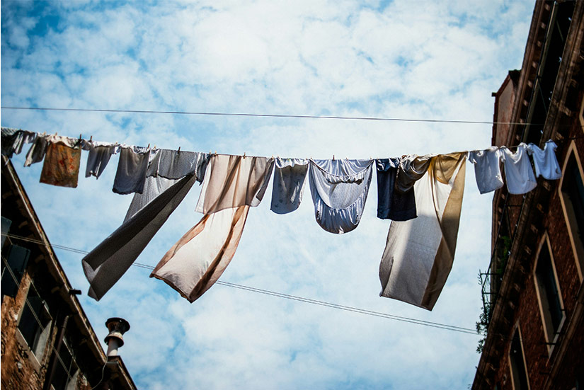air drying laundry
